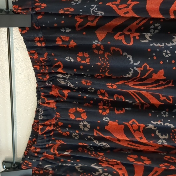 Free People Tattered Handkerchief Asymmetric Print Skirt S - Picture 6 of 14